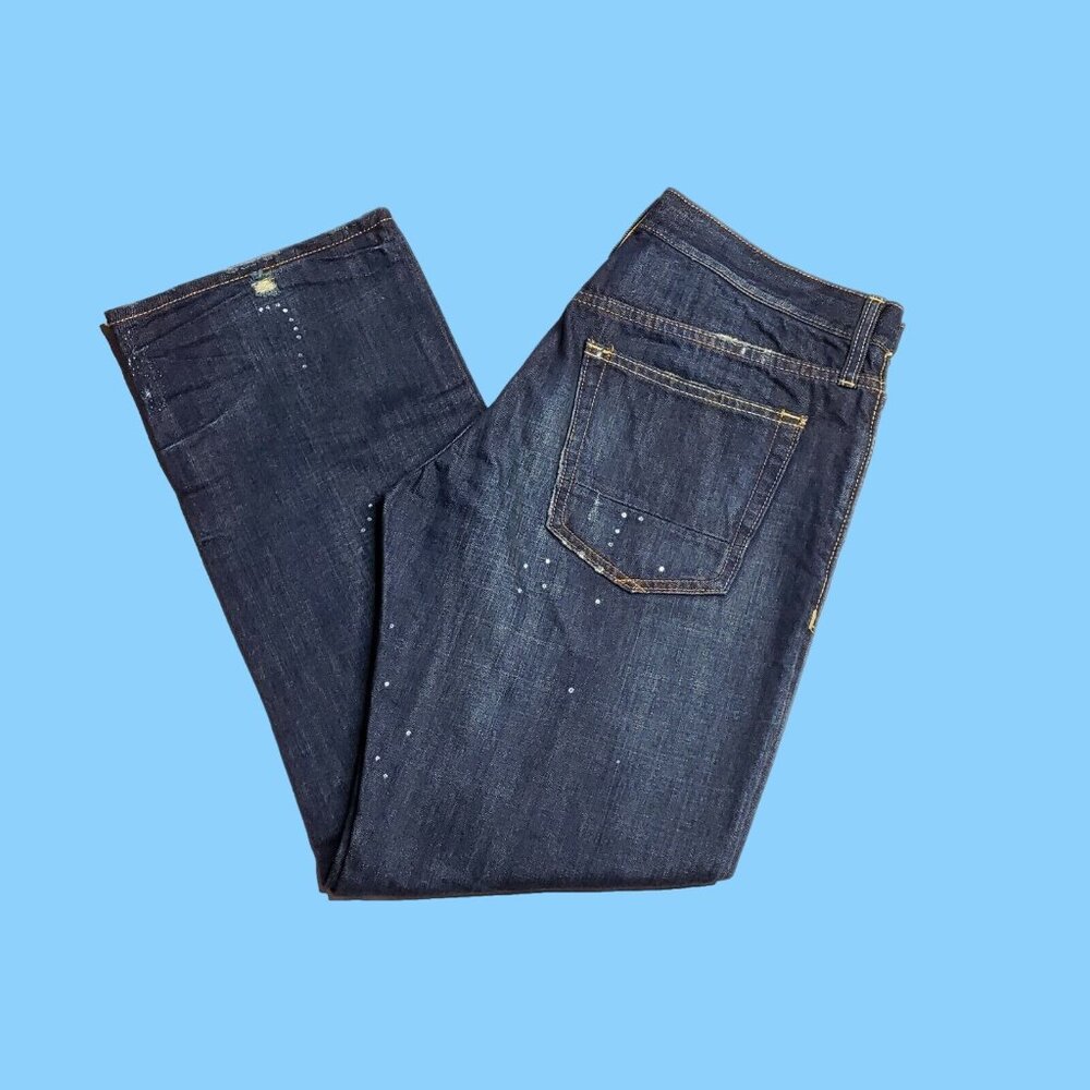 Old Navy Clean Water Wash Jeans Size 31 Mid Rise Straight Distressed Mens